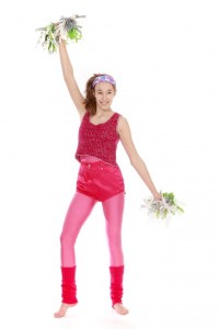 Aerobic Outfit: Jumpsuit Shorts und Accessoires in Gr. 176