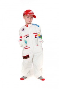 weißer Rennfahrer Overall für Kinder