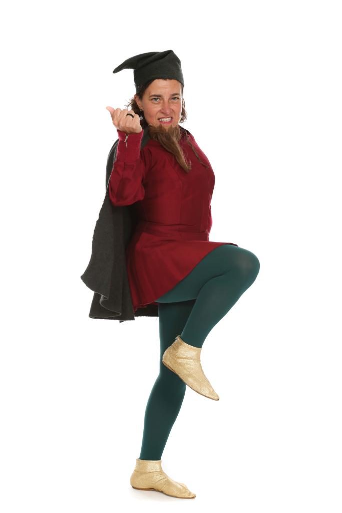 rotes Oberteil mit Umhang und Mütze Gr. 36