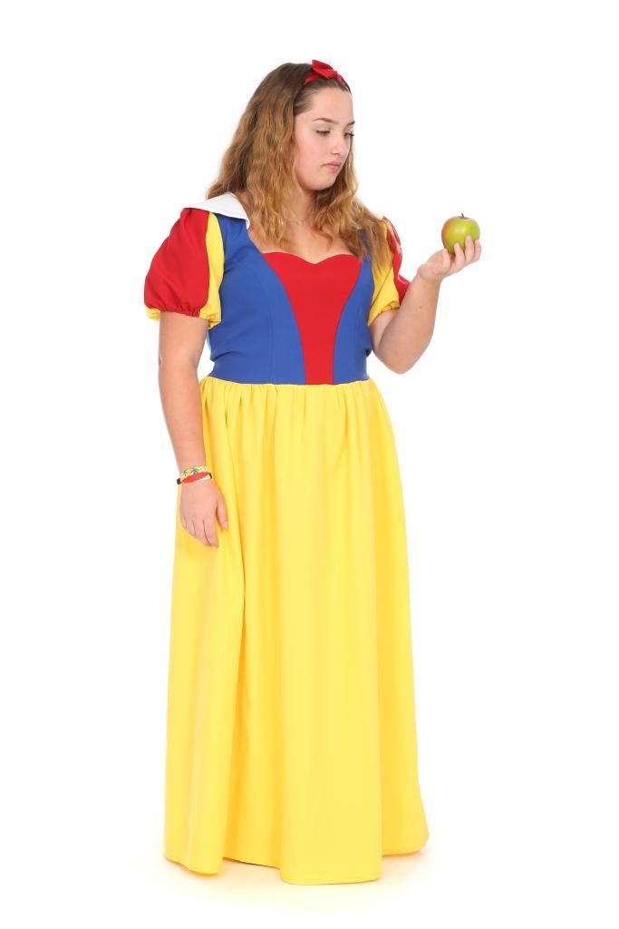 gelber Rock mit angeschnittener Bluse Gr. 40/42